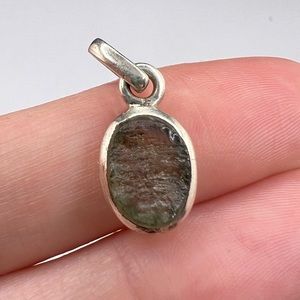 Genuine Moldavite with silver pendant